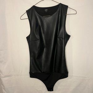 Express Faux Leather Bodysuit